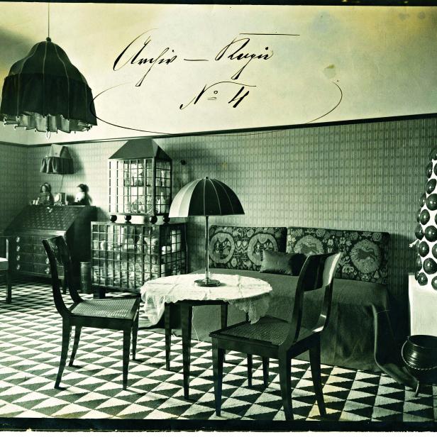 Früher Stilmix. Für die verwandte Familie Tedesko gestaltete Frank 1910 sein erstes Interieur.