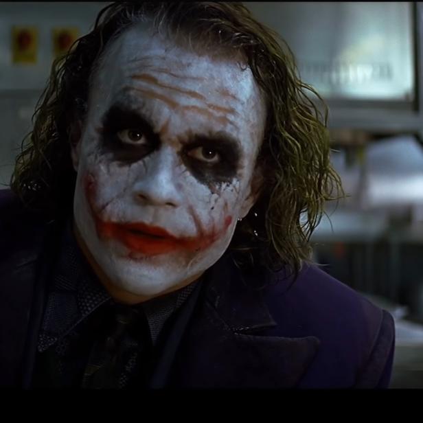 Heath Ledger als "Der Joker".