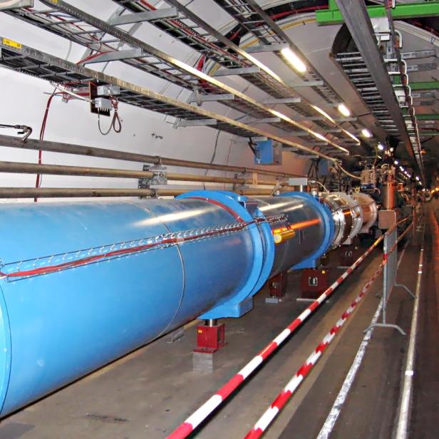 Der Tunnel des Large Hadron Collider (LHC)