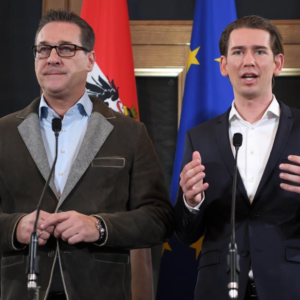 Sebastian Kurz (r.) mit Heinz-Christian Strache