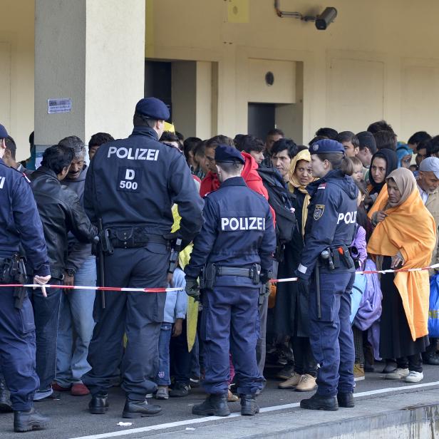 Flüchtlinge am Wiener Westbahnhof