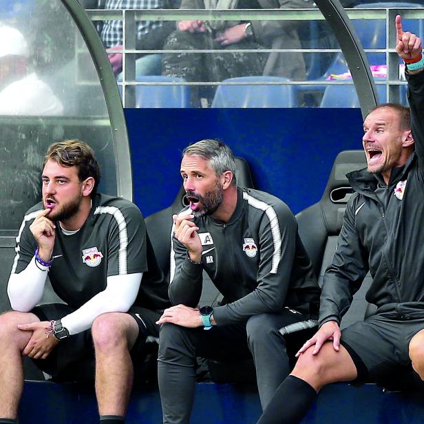 Trendsetter: Red-Bull-Coaches Rene Maric, Marco Rose und Alexander Zickler