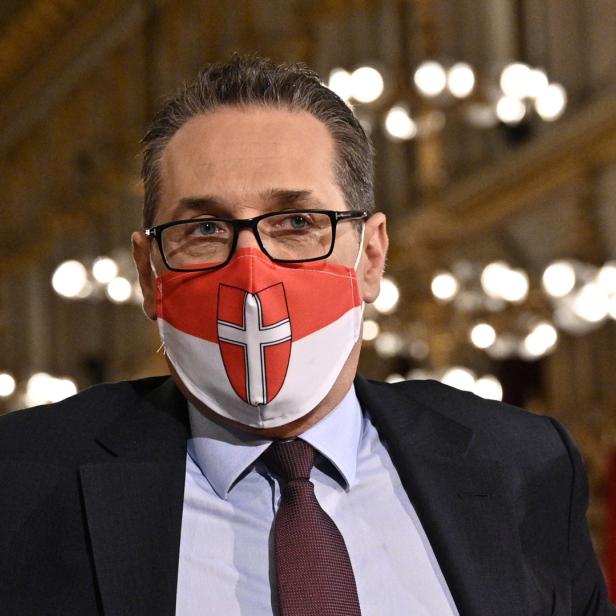 Heinz-Christian Strache mit Maske im Oktober 2020