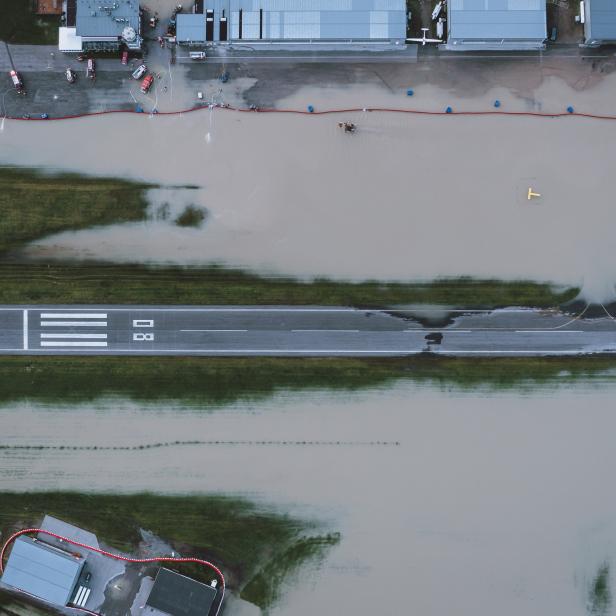 Hochwasser-Situation in Zell am See