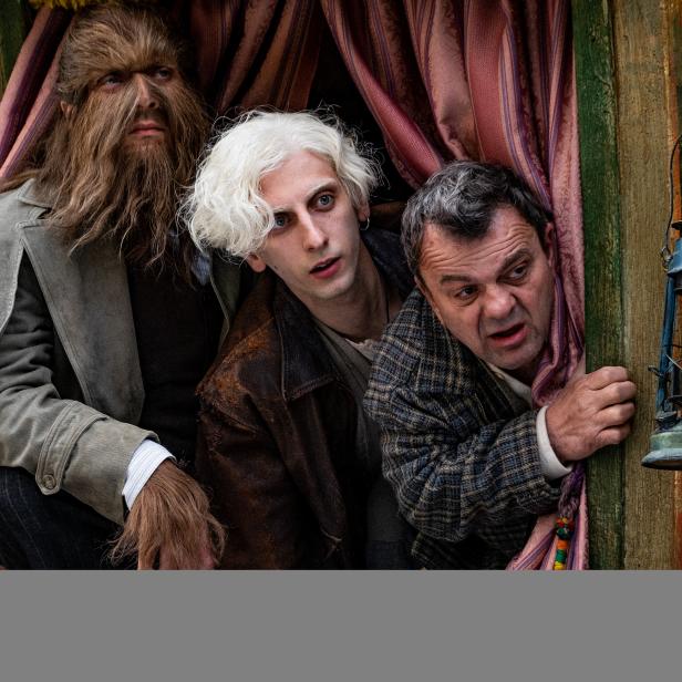 Claudio Santamaria, Petro Castellitto und Giancarlo Marini in "Freaks out"