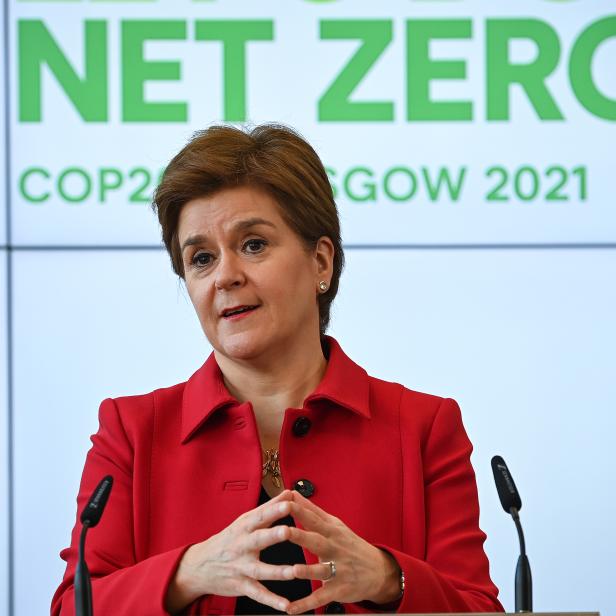 Die schottische Regierungschefin Nicola Sturgeon anlässlich des Klimagipfels COP26