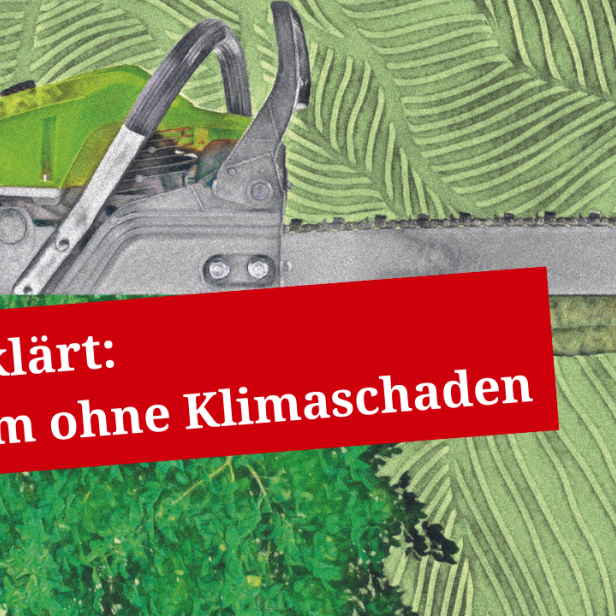 Illustration Klima versus Wirtschaft