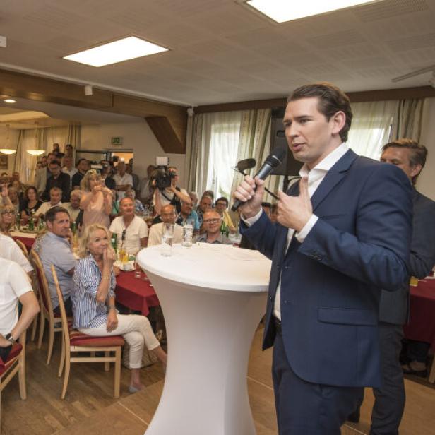 Sebastian Kurz im Rahmen der "Kurz im Gespräch"-Tour in Altenberg bei Linz