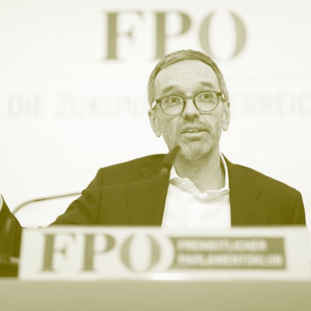 Herbert Kickl bei einer FPÖ-Pressekonferenz