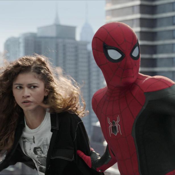 Achterbahnfahrt der Kamera und der Gefühle. Tom Holland als Spider-Man und Zendaya