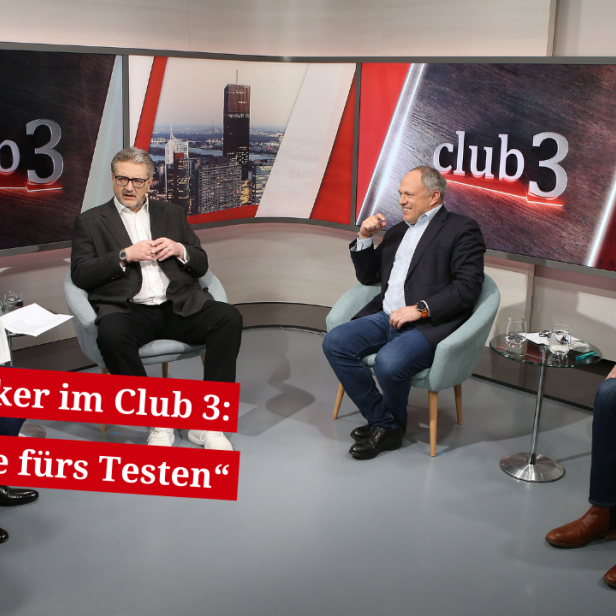 Klaus Herrmann („Kronen Zeitung“), Peter Hacker, Richard Grasl („Kurier“), Clemens Neuhold (profil)