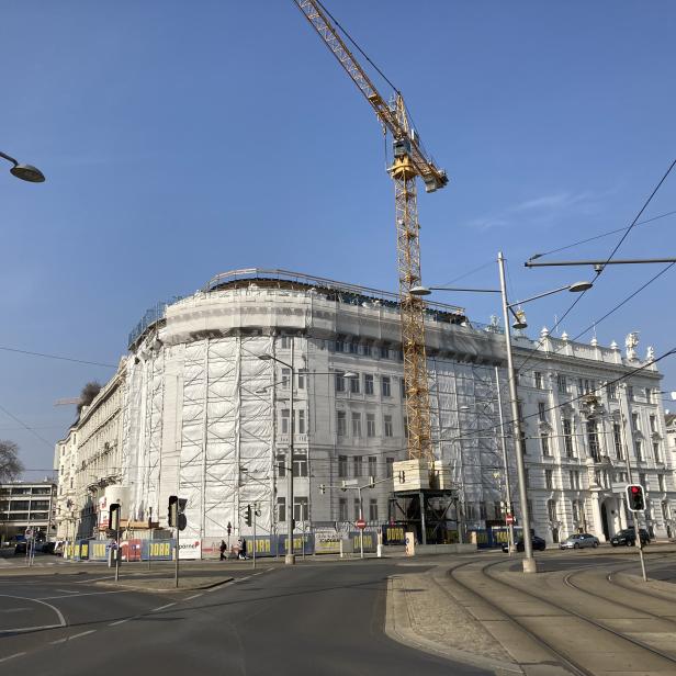 Die in Bau befindliche Zentrale des russischen Ölkonzerns Lukoil in Wien.