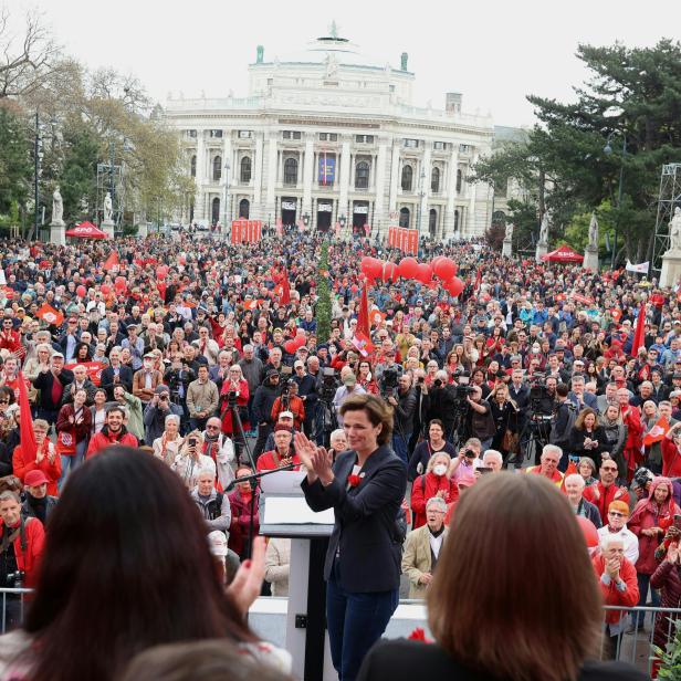 SCHLUSSKUNDGEBUNG DES 1. MAI-AUFMARSCHES DER SPÖ: RENDI-WAGNER