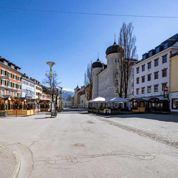 Massnahmen und Gesetze zur Eindämmung und Verbreitung des Coronavirus: Im Bild die Situation in Lienz am 19. März 2020.