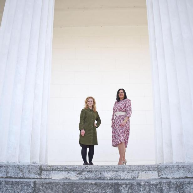 SPÖ-Frauenchefin Eva-Maria Holzleitner und LH-Stellvertreterin im Burgenland, Astrid Eisenkopf.