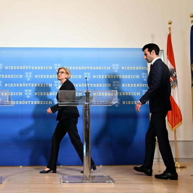 Johanna Mikl-Leitner (ÖVP) und Udo Landbauer (FPÖ) 