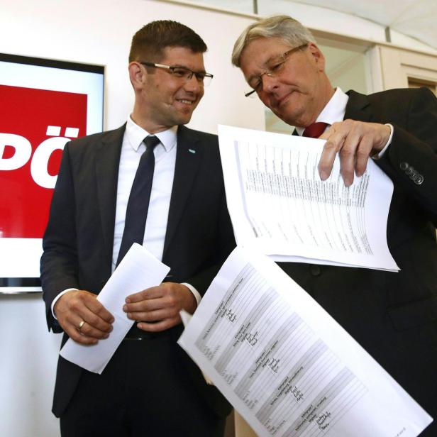 ÖVP-Kärnten-Chef Martin Gruber und Landeshauptmann Peter Kaiser (SPÖ)