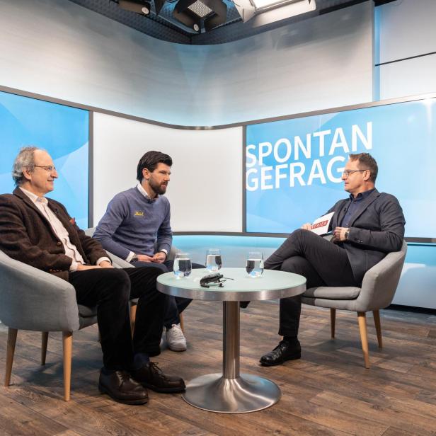 Michael Freissmuth, Jürgen Melzer und Moderator Markus Hengstschläger