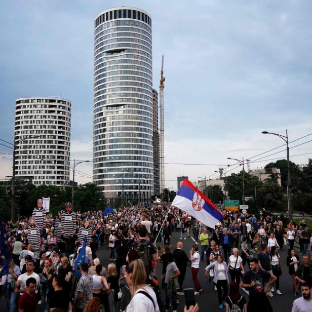 Anti-Regierungsproteste in Belgrad