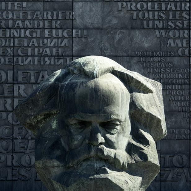 Das Karl-Marx-Monument in Chemnitz , 03.08.2022