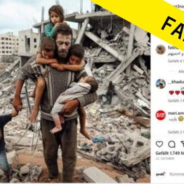 Das angebliche Foto aus Gaza wurde von Künstlichen Intelligenz erstellt.