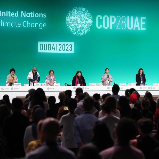 Symbolbild: Schweigeminute bei der COP28 Conference in Dubai