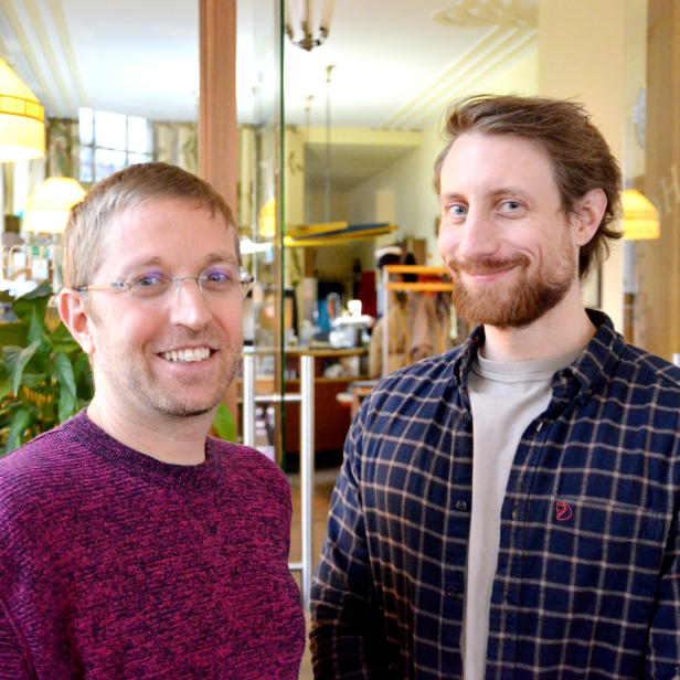 Florian Aigner und Martin Moder im Café Rüdigerhof