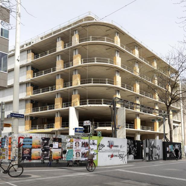 Die Baustelle des &quot;Lamarr&quot; auf der Wiener Mariahilfer Straße.