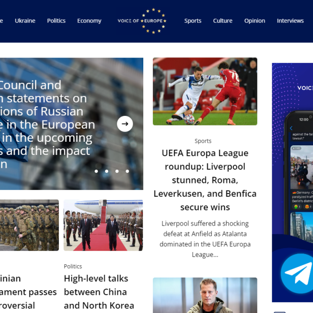 Screenshot voiceofeurope.com