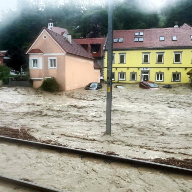 Die steirische Gemeinde wurde überrascht von den Fluten des Übelbachs.