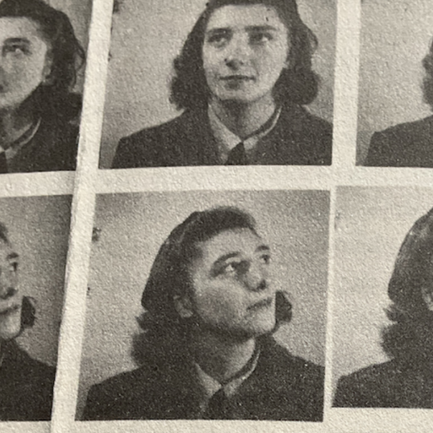 Mélanie Berger 1945 in Paris; Foto aus „Die kleine Sache Widerstand“ (Czernin)