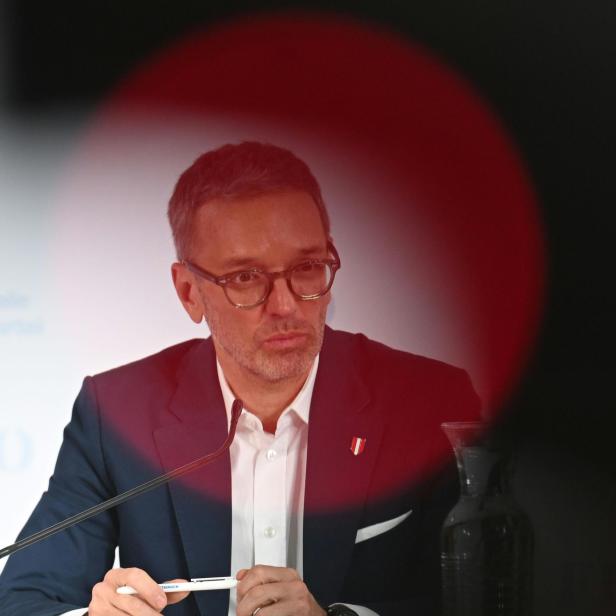 FPÖ-Chef Herbert Kickl am Mittwoch, 21. August 2024, anl. der Präsentation FPÖ "Wahlprogramm" in Wien.