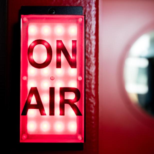 Ein "ON AIR"-Schild im Radiokulturhaus in Wien; aufgenommen am Freitag, 08. September 2017