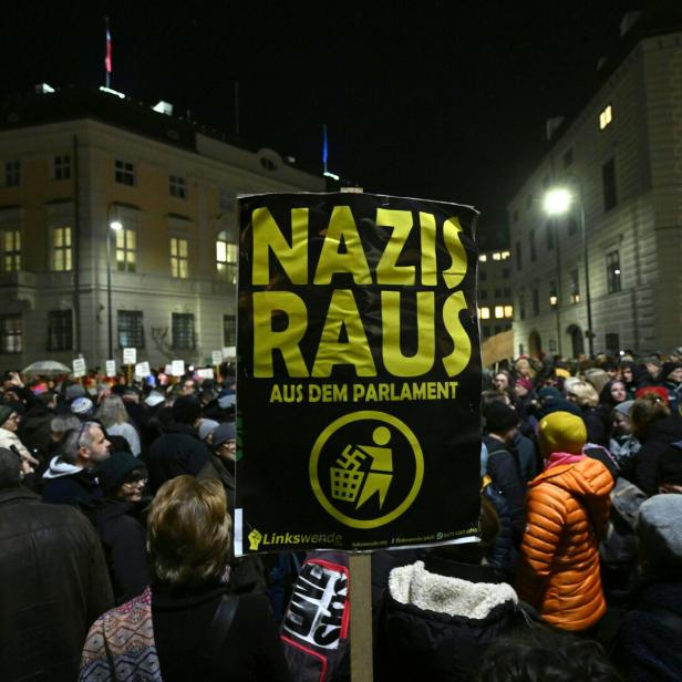 Demonstration am Donnerstag, 9. Jänner 2025 am Wiener Ballhausplatz