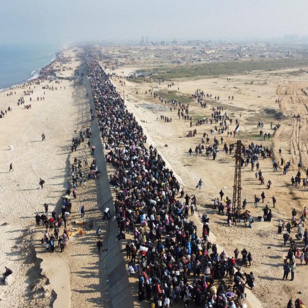 Der Gazastreifen und seine Bevölkerung, die "abgesiedelt" werden soll.