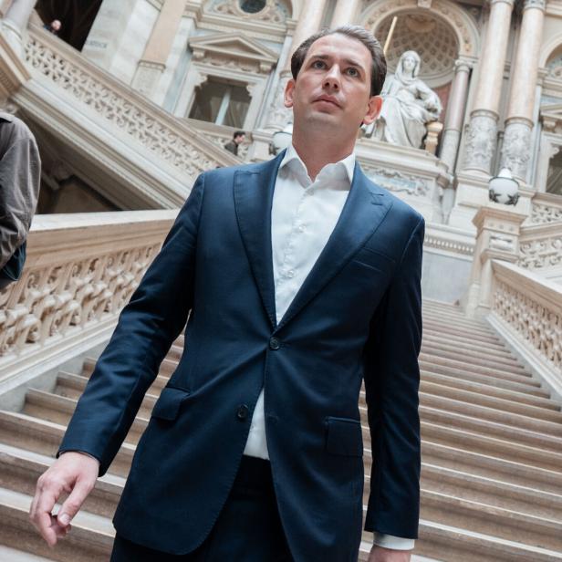 Sebastian Kurz nach dem rechtskräftigen Freispruch im Justizpalast in Wien