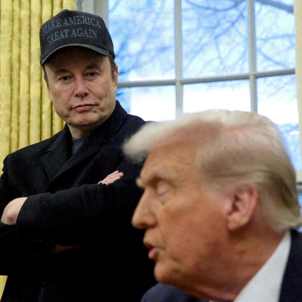 FILE PHOTO: FILE PHOTO: Elon Musk and President Donald Trump are shown in the Oval Office in Washington