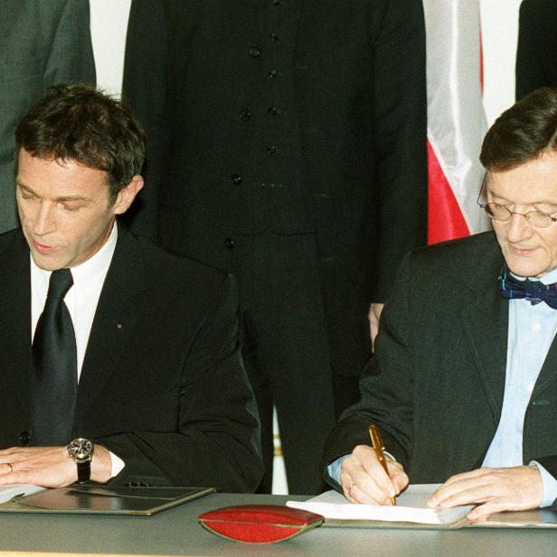Jörg Haider und Wolfgang Schüssel, 03.02.2000