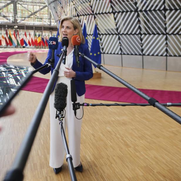 Beate Meinl-Reisinger in Brüssel
