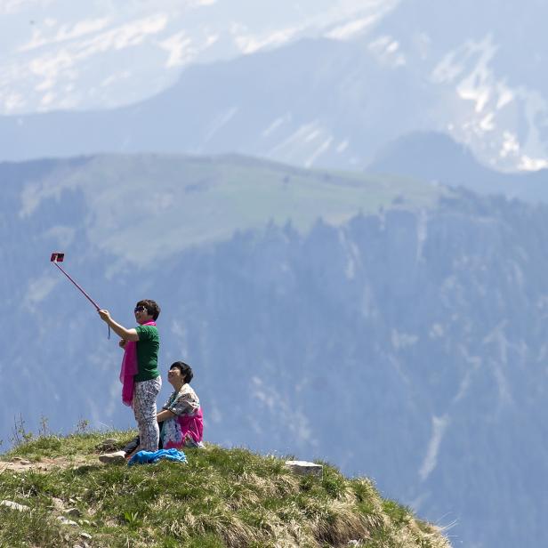 Selfie am Berg