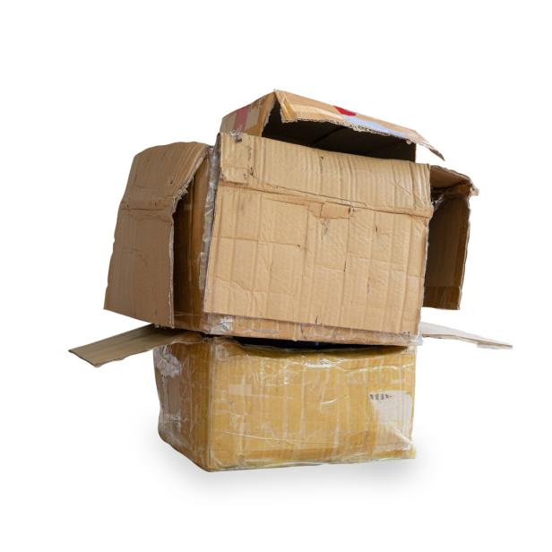 The,Old,Cardboard,Box,Isolated,On,A,White,Background.