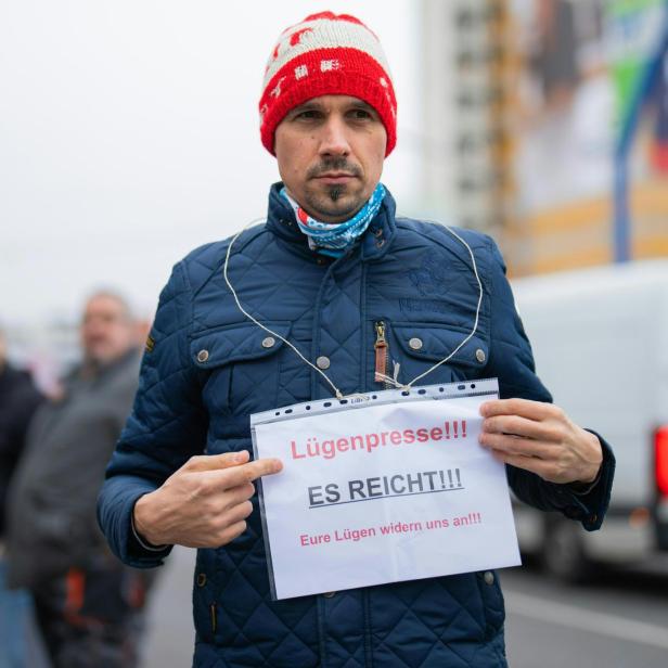 Martin Rutter bei einer Anti-Corona-Maßnahmen-Demo