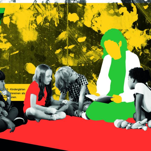 Illustration eines Kindergarten