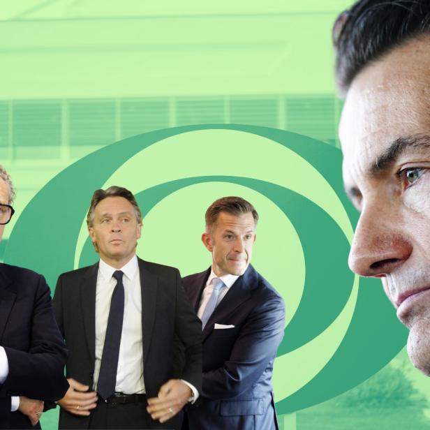 ORF-Stiftungsräte Lederer, Westenthaler und Schütze sowie Generaldirektor Roland Weißmann