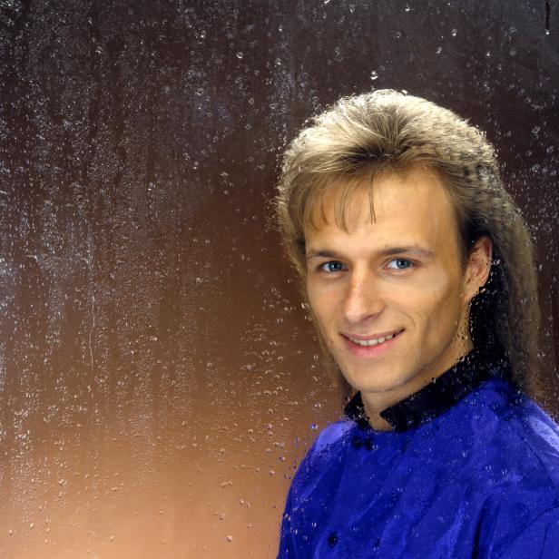 Thomas Forstner auf einem Promotion-Bild zum Eurovision Song Contest 1991 in Rom