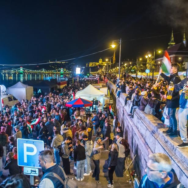 Wahlparty in Budapest