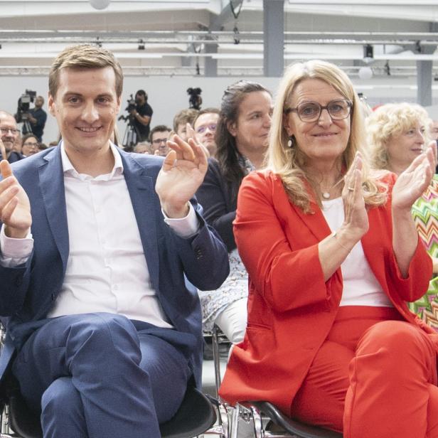 Landesparteivorsitzender Sven Hergovich, Staatssekretärin Ulrike Königsberger-Ludwig 