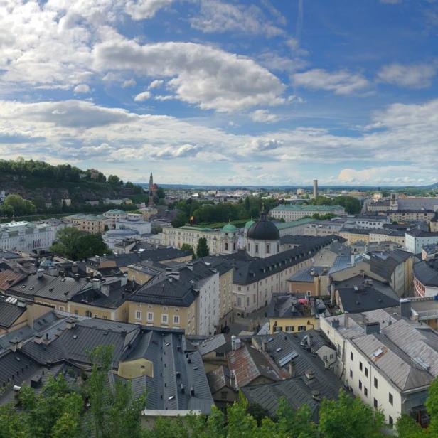 Eine Luftansicht von Salzburg