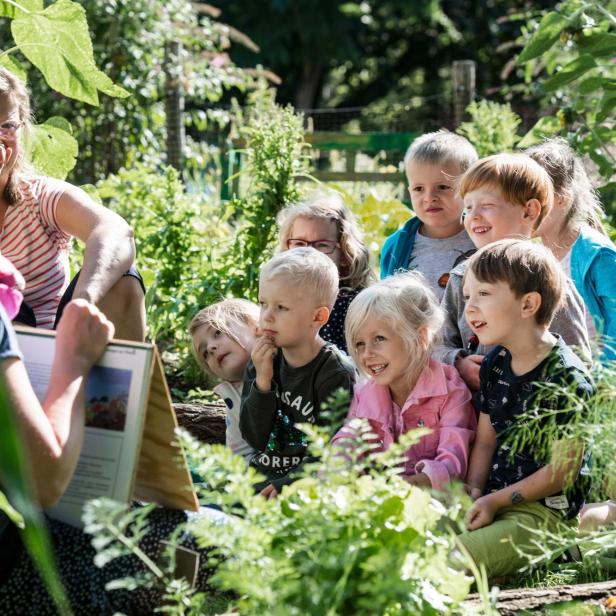 Kinder gehören gespannt zu