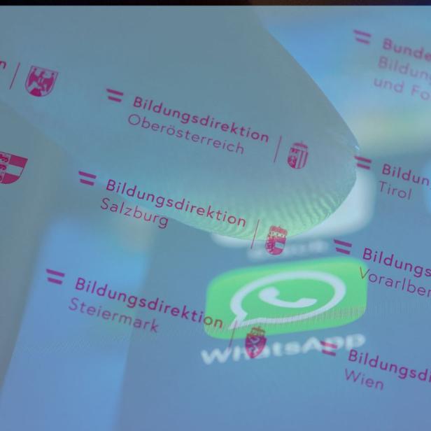 WhatsApp-Symbol und Logo der Bildungsdirektionen